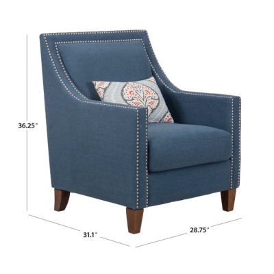 Navy Blue Fabric Chair